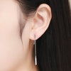 S925 Sterling Silver Plated Platinum Earrings for Women