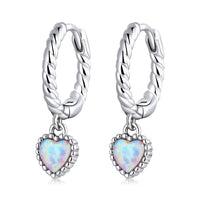 S925 Sterling Silver Translucent Opal Earrings