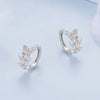 S925 Sterling Silver Earrings with Plated Platinum for Women
