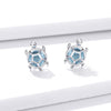 S925 Oxidized Silver Pavé Setting CZ Earrings for Women