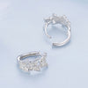 S925 Sterling Silver Earrings with Plated Platinum for Women