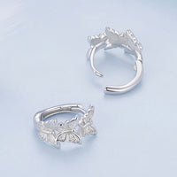 S925 Sterling Silver Earrings with Plated Platinum for Women