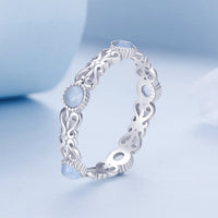 S925 Sterling Silver 4mm Plated Platinum Ring for Women Size 6.0