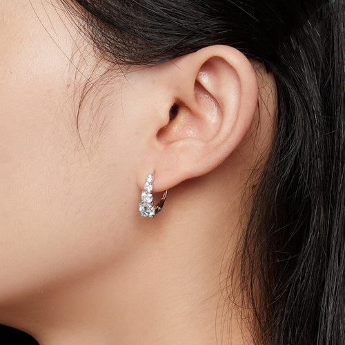 S925 Sterling Silver 0.50 Carat Moissanite Earrings for Women