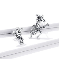 S925 Oxidized Silver Earrings Size 1.5*1cm, 2.4*1.3cm for Women