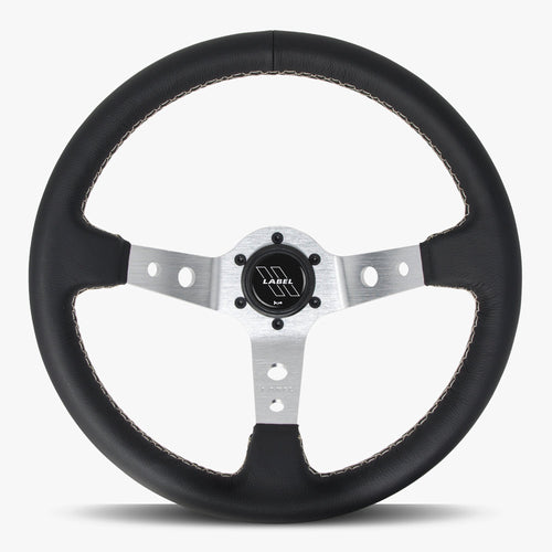 The Daytona | Black Leather | Silver Spoke | Black Stitch