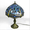 Dragonfly Tiffany-Inspired Lamp Glass with Tabletop Design