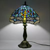 Dragonfly Tiffany-Inspired Lamp Glass with Tabletop Design