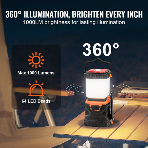 VEVOR LED Camping Lantern Battery Powered All-in-one for Exceptional Experience EasyOptionXY LLC
