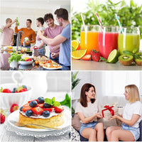 Hand Blender, 5 in 1 Multi-Purpose Immersion Blender set, 1100 watts 12 Adjustable Speed Stick Blender, 600ml Beaker, 500ml Food Processor Container, Egg Whisk, Milk Frother, White EasyOptionXY LLC