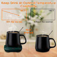 Electric Coffee Mug Warmer for Desk Auto Shut off USB Tea Milk Beverage Cup 3 Temperature Setting EasyOptionXY LLC