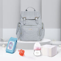 SUNVENO Diaper Bag Backpack, Baby Changing Bag Nappy Tweed Baby Diaper Bags Multifunction Waterproof for Travel