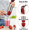 KOIOS 5-in-1 Hand Immersion Blender, 1000W 12 Speed Handheld Blender, Copper Motor Stainless Steel Blade Stick Blender,600ml Mixing Beaker,500ml Food Processor, Whisk, Milk Frother, B PA-F ree, Red EasyOptionXY LLC