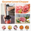 1000W 5 In 1 Immersion Hand Blender Stainless Steel Hand Mixer with 12 Speeds Turbo Mode Food Processor with 20Oz Beaker 17Oz Chopper Whisk Milk Frother