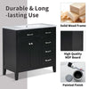 36\" Bathroom Vanity with Sink Combo, Black Bathroom Cabinet with Drawers, Solid Frame and MDF Board EasyOptionXY LLC