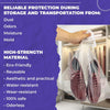 Clear Drawstring Travel Bags for Shoes, 12 x 16 Inches. Pack of 100 Waterproof Dust Bags for Shoes with Double Cotton Drawstrings. 2 mil PE Plastic Drawstring Bags for Packing, Storage
