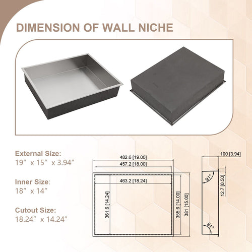 Brushed Stainless Steel Wall Shower  Niche , Double Recessed Shower Shelf for Bathroom EasyOptionXY LLC
