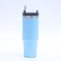 1pc Stainless Steel Vacuum Mug; Home; Office Or Car Vacuum Flask; Insulation Cup With Straw; Insulated Tumbler EasyOptionXY LLC
