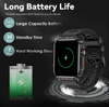 Outdoor Sports Square Smartwatch Answer Call Big Battery Fitness Tracker Waterproof Smartwatch Men For IOS Android