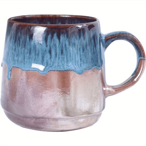 Large Ceramic Coffee Mug, 21 Oz, Gilt Blue Big Tea Cup for Office and Home, Dishwasher and Microwave Safe… EasyOptionXY LLC