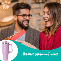 40oz large capacity tumbler, With Handle And Straw Lid, Insulated Reusable Stainless Steel Water Bottles Travel Mug Coffee Cup car cup water cup For Men Women Outdoor Camping Driving,  gift EasyOptionXY LLC