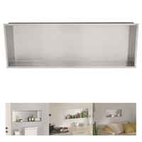 Brushed Stainless Steel Wall Shower  Niche , Double Recessed Shower Shelf for Bathroom EasyOptionXY LLC