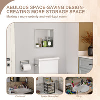 Brushed Stainless Steel Wall Shower  Niche , Double Recessed Shower Shelf for Bathroom EasyOptionXY LLC