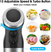 KOIOS Immersion Blender Handheld, 1000W 12-Speed 5 in 1 Hand Mixer Stick Blender with 304 Stainless Steel Blade, Food Processor, Beaker, Egg Whisk and Milk Frother,B PA-F ree, for Smoothies Baby Food