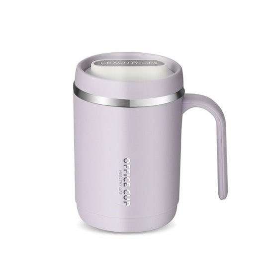 1pc Stainless Steel Cups With Lid; 16 Oz 304 Stainless Steel Tumblers Durable Coffee Mug With Splash Proof Sliding Lid; Drink With Lid Open; Non-Insulated Mug; Without Straw EasyOptionXY LLC