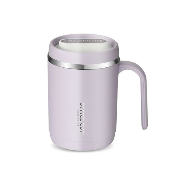 1pc Stainless Steel Cups With Lid; 16 Oz 304 Stainless Steel Tumblers Durable Coffee Mug With Splash Proof Sliding Lid; Drink With Lid Open; Non-Insulated Mug; Without Straw EasyOptionXY LLC
