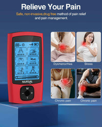 24-Mode TENS &amp; EMS Unit – Rechargeable Muscle Stimulator with 8 Pads