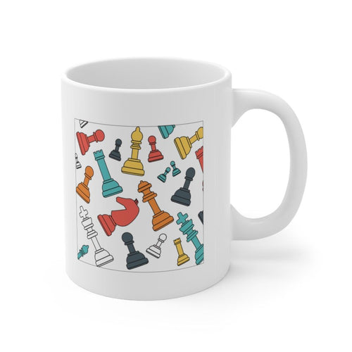 Floating Chess Pieces Ceramic Mug 11oz EasyOptionXY LLC