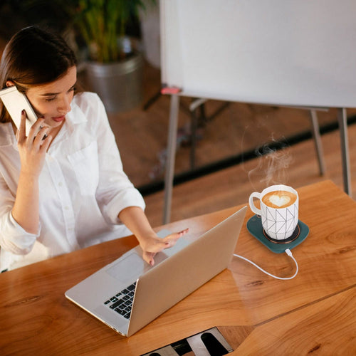 Electric Coffee Mug Warmer for Desk Auto Shut off USB Tea Milk Beverage Cup 3 Temperature Setting EasyOptionXY LLC