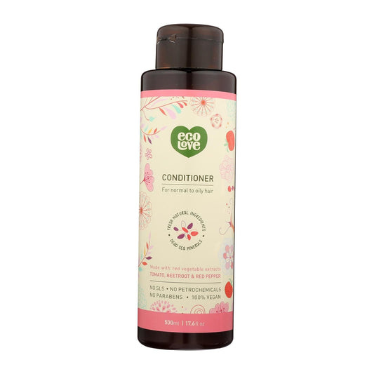 Ecolove Conditioner - Red Vegetables Conditioner For Normal To Oily Hair - Case Of 1 - 17.6 Fl Oz. EasyOptionXY LLC