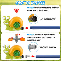 2-in-1 Snail Baseball Sprinkler – Rotating Summer Water Toy