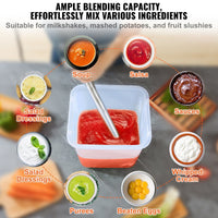 VEVOR Commercial Immersion Blender, 500 Watt Heavy Duty Hand Mixer, Variable Speed Kitchen Stick Mixer with 304 Stainless Steel Blade, Multi-Purpose Portable Mixer for Soup, Smoothie, Puree, Baby Food EasyOptionXY LLC