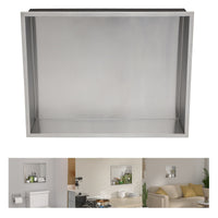 Brushed Stainless Steel Wall Shower  Niche , Double Recessed Shower Shelf for Bathroom EasyOptionXY LLC