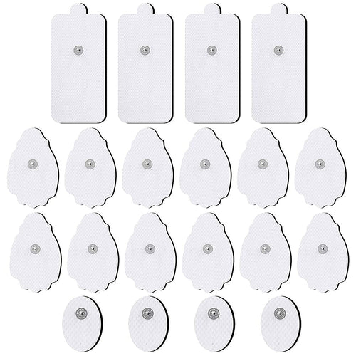 TENS/EMS Unit Replacement Pads NURSAL 20 Pack 3.5mm Snap Electrode Pads 30+ Reuse