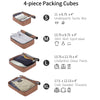 4 Piece Luggage Set Suitcase Set, ABS Hard Shell Lightweight Expandable Travel Luggage with 4 Packing Cubes, TSA Lock, Spinner Wheels for Men Women(16/20/24/28)