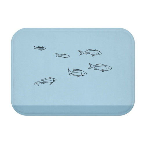 Fishes in the Ocean Bath Mat EasyOptionXY LLC
