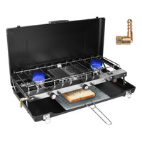 3-Burner 20,000 BTU Portable Propane Camping Stove