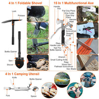 125-in-1 Survival Kit, Professional Gear for Camping, Hiking, Emergency SOS