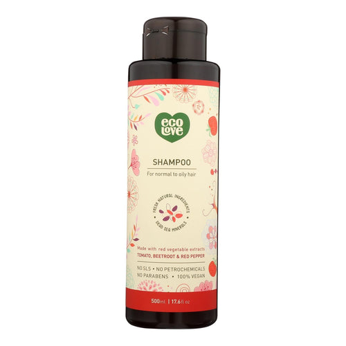 Ecolove Shampoo - Red Vegetables Shampoofor Normal To Oily Hair - Case Of 1 - 17.6 Fl Oz. EasyOptionXY LLC