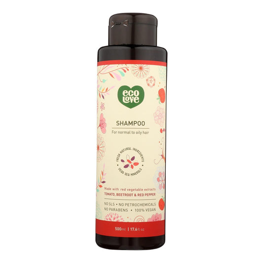 Ecolove Shampoo - Red Vegetables Shampoofor Normal To Oily Hair - Case Of 1 - 17.6 Fl Oz. EasyOptionXY LLC