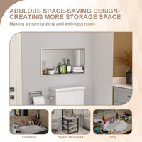 Brushed Stainless Steel Wall Shower  Niche , Double Recessed Shower Shelf for Bathroom EasyOptionXY LLC