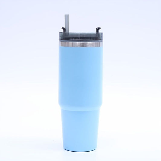 1pc Stainless Steel Vacuum Mug; Home; Office Or Car Vacuum Flask; Insulation Cup With Straw; Insulated Tumbler EasyOptionXY LLC