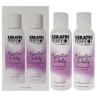 Keratin Daily Duo by Keratin Perfect for Unisex - 2 Pc 3.4oz Shampoo, 3.4oz Conditioner EasyOptionXY LLC