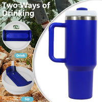 40oz V2 large capacity tumbler,  With Handle And Straw Lid, Insulated Reusable Stainless Steel Water Bottles Travel Mug Coffee Cup car cup water cup For Men Women Outdoor Camping Driving, gift EasyOptionXY LLC