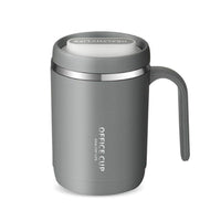 1pc Stainless Steel Cups With Lid; 16 Oz 304 Stainless Steel Tumblers Durable Coffee Mug With Splash Proof Sliding Lid; Drink With Lid Open; Plastic Housing And Lid; Straw Not Included