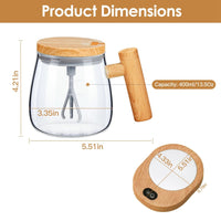 Electric Mixing Mug 400ML High Speed Mixing Cup USB Rechargeable Self String Mug with Warming Pad for Coffee Milk Protein Powder Egg EasyOptionXY LLC